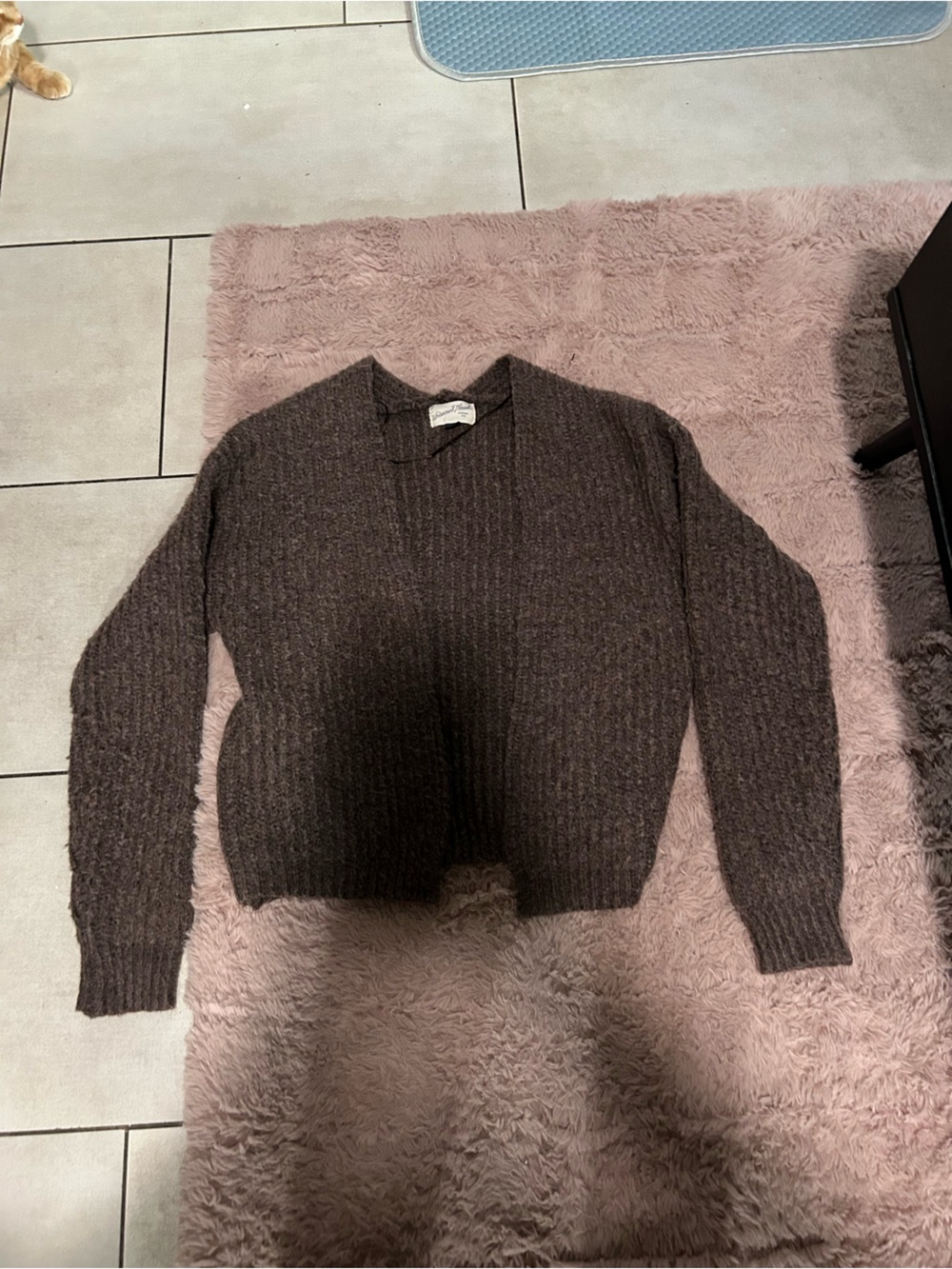 Cozy Brown Chunky Knit Women's Cardigan Sweater